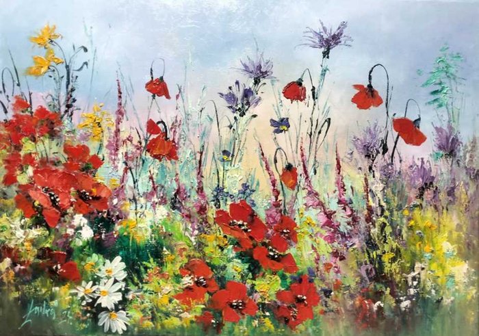 Małgorzata Łącka (1958) - Memories of summer - a fragrant meadow