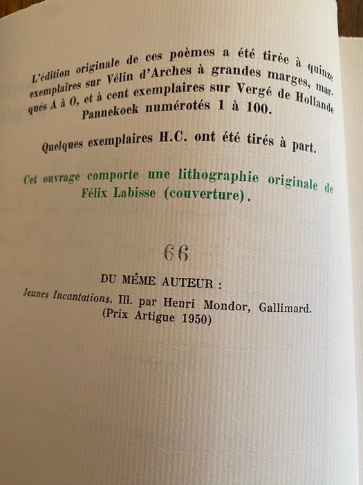 Signé; Frances de Dalmatie / Félix Labisse - Le Bal Vert [avec une lithographie de F Labisse] - 1953