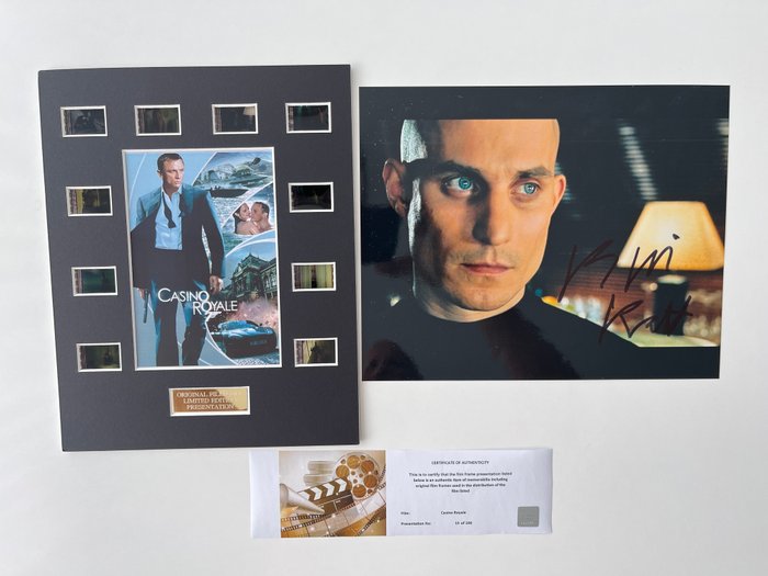 James Bond 007: Casino Royale, Casino Royale Film Cell Display + Clemens Schick as "Kratt" signed photo with B'BC holographic COA