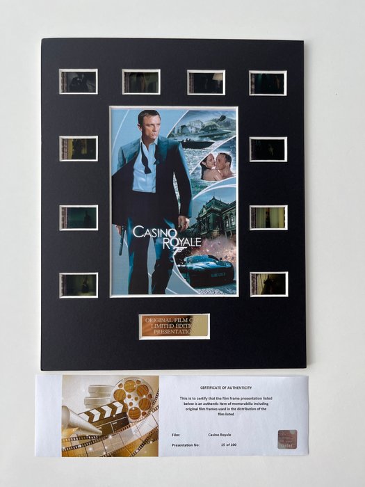 James Bond 007: Casino Royale, Casino Royale Film Cell Display + Clemens Schick as "Kratt" signed photo with B'BC holographic COA