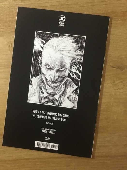 Batman 1 - BATMAN  THE JOKER, The Deadly Duo, Book One -  signed by Jorge Fornes - 1 Signed comic - Begrænset udgave - 2023