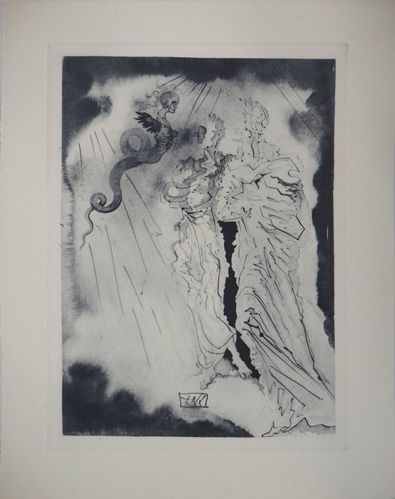 Salvador Dali (1904-1989) - Enfer 21 : Le Diable noir