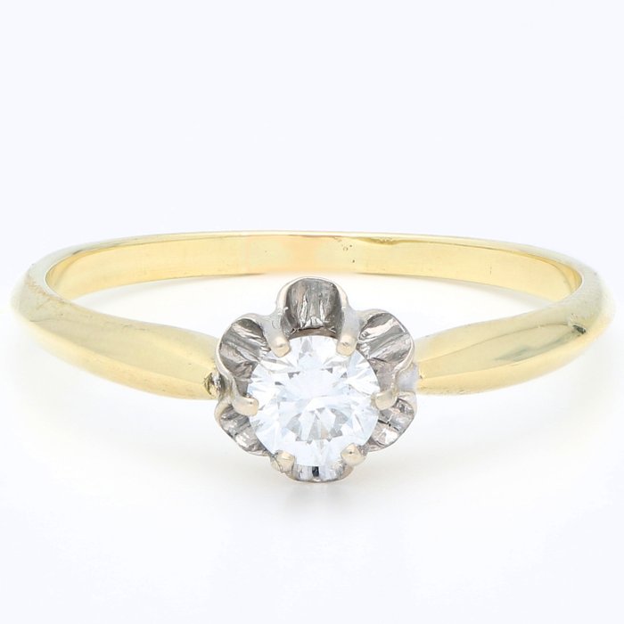 Ingen mindstepris - Ring - 14 karat Gulguld Diamant (Natur)