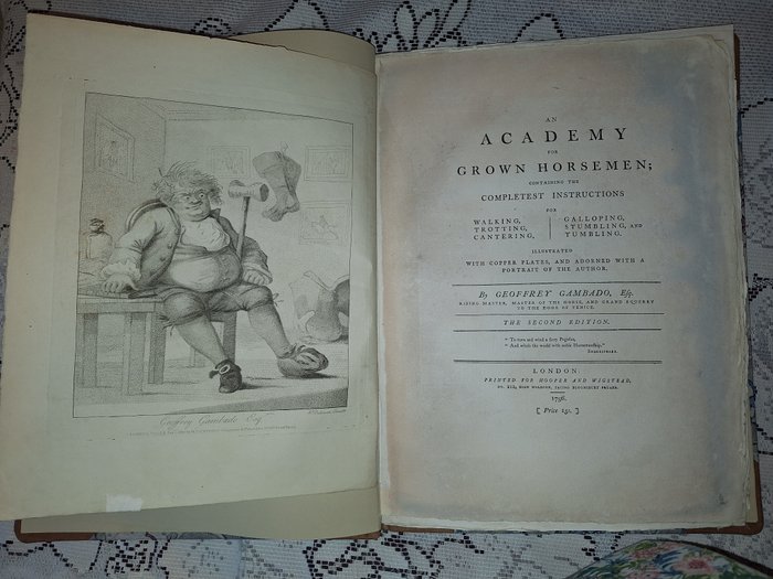 Geoffrey Gambado - An academy for grown horsemen; contating the completest instructions - 1796