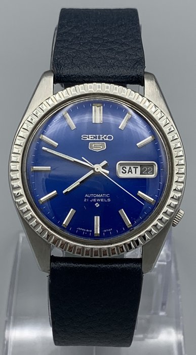 Seiko - Antique Seiko 5 Blue Dial Automatic 21 Jewels - Ingen mindstepris - 6119-8083 - Mænd - 1970-1979