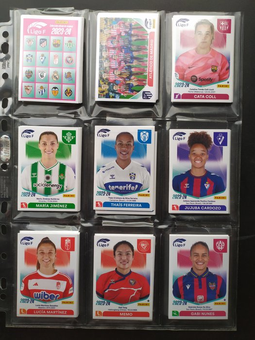 Panini - Liga F 2023/24 - Femenina con 10 cromos premium - 1 Empty album + complete loose sticker set