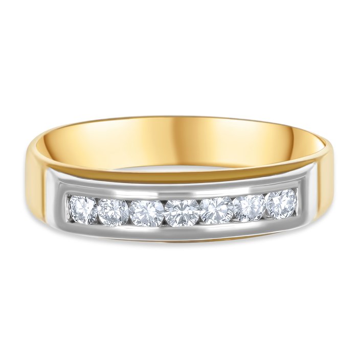 Ring - 18 kraat Gulguld, Hvidguld -  0.28ct. tw. Diamant (Natur)