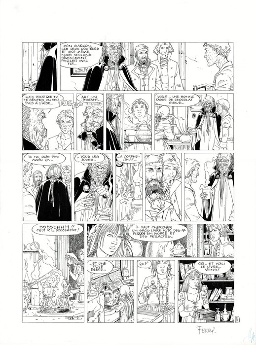 Ferry - 1 Original page - Les chroniques de Panchrysia T1 - L'Envol - 1996