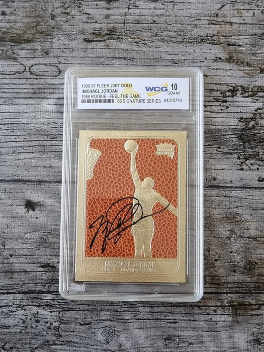 1996/97 - Fleer - 23KT Gold - Michael Jordan - 1986 Rookie - Feel The Game - '86 Signature Series - 1 Graded card - WCG 10