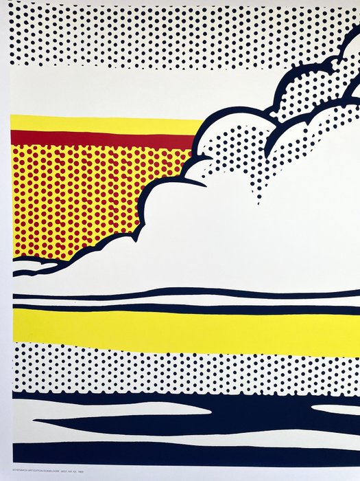 Roy Lichtenstein (after) - Cloud and Sea - Silkscreen - Achenbach licensed print - 1980‹erne