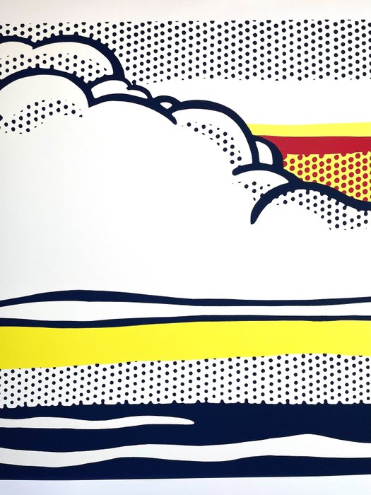 Roy Lichtenstein (after) - Cloud and Sea - Silkscreen - Achenbach licensed print - 1980‹erne