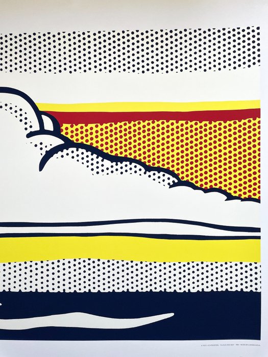 Roy Lichtenstein (after) - Cloud and Sea - Silkscreen - Achenbach licensed print - 1980‹erne