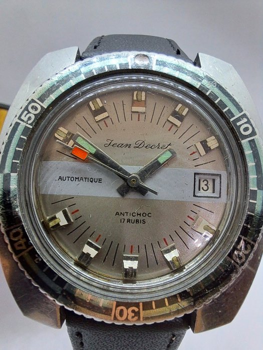 Jean Decret - Diver - Automatic Antichoc 17 Rubis - Ingen mindstepris - Mænd - 1970-1979