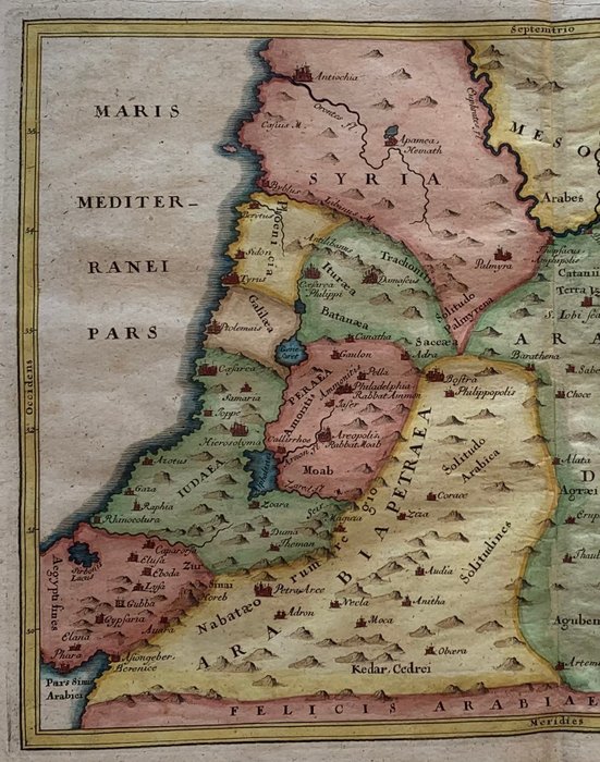 Irak - Saudi-Arabien / Libanon / Israel / Jordan / Syrien / Kuwait; Christophorus Cellarius - Arabia petraea et deserta - 1723