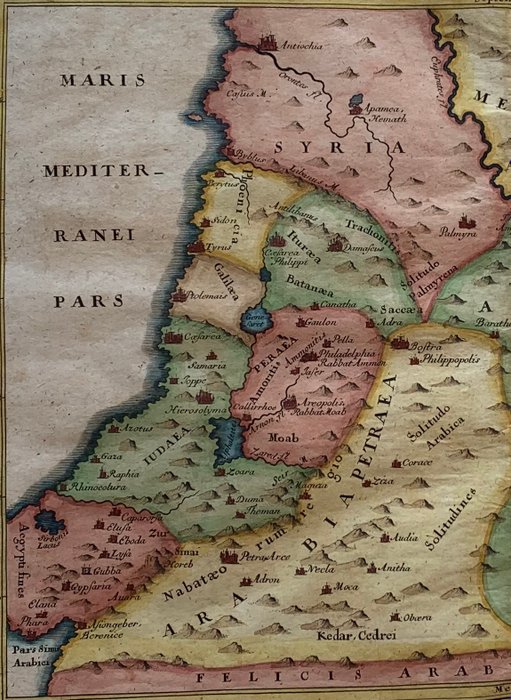 Irak - Saudi-Arabien / Libanon / Israel / Jordan / Syrien / Kuwait; Christophorus Cellarius - Arabia petraea et deserta - 1723