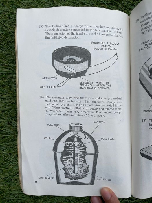 United States of America - US Army Manual ''Boobytraps'' - Vietcong - Airborne - Ranger - Explosives - Traps - Mines - 1965