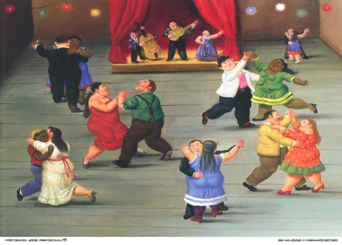 Fernando Botero (after) - Fiesta con Baile - Print Big Size