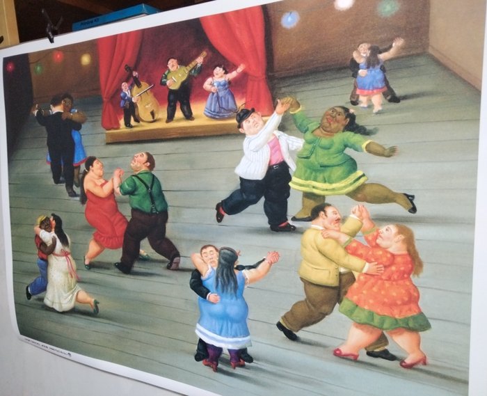 Fernando Botero (after) - Fiesta con Baile - Print Big Size