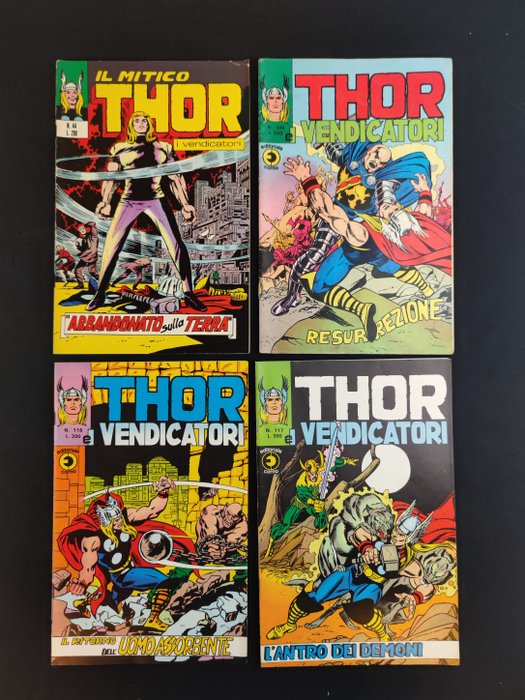 Il Mitico Thor - I Vendicatori e Altri - 13 Comic - Første udgave - 1971/1976