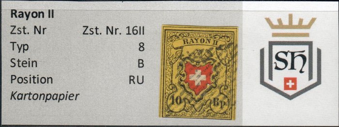 Schweiz 1850/1850 - Rayon Sammlung - Zst. Nr. 15II / Zst. Nr. 16II / Zst. Nr. 17II og Zst. Nr. 20 - Zumstein