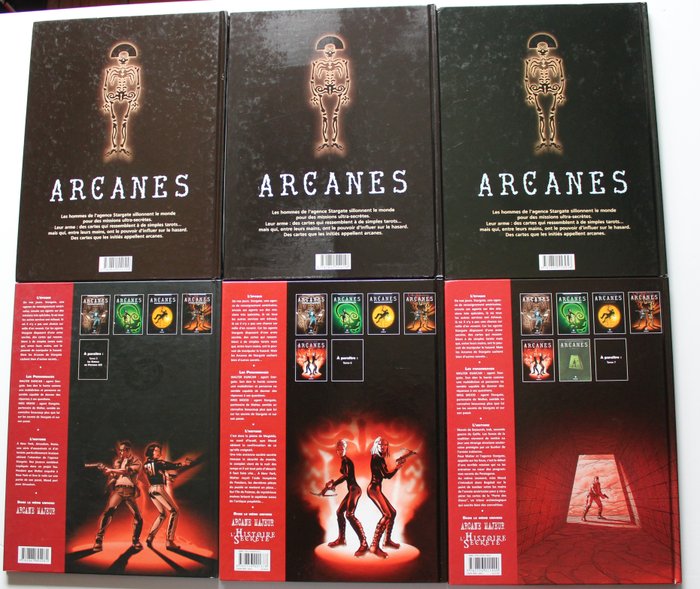 Arcanes T1 à T6 + dossier + 4 cartes - 6x C - 6 Albums - Første udgave - 1998/2008