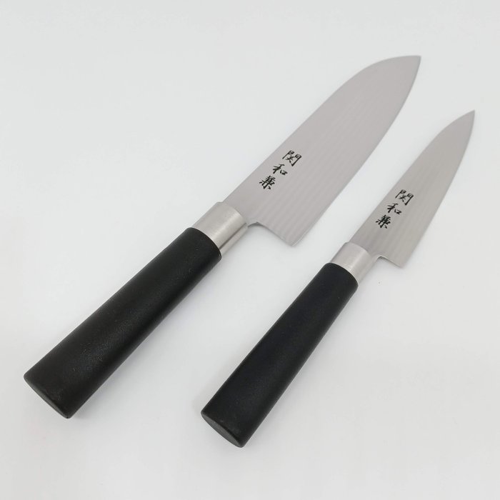 関和兼 Seki Kazukane - Køkkenkniv - Kitchen knife set - Rustfrit stål - Japan