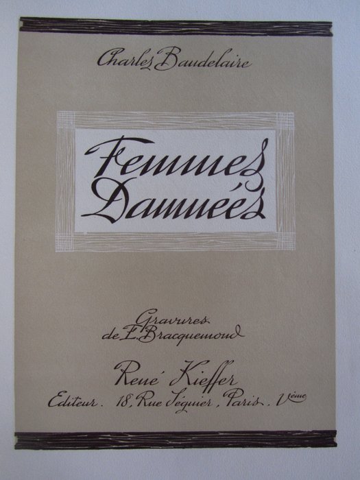 Charles Baudelaire / Bracquemond BRACQUEMOND - Femmes damnées - 1946