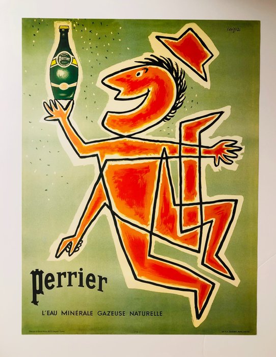 Raymond Savignac - PERRIER - L'Eau Minerale Gazeuse Naturelle - 1990‹erne