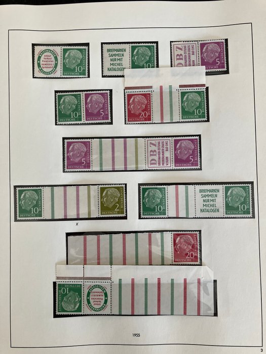 Tyskland, Forbundsrepublikken 1955/1998 - Zusammendrucken samling komplet - Michel W4-W106