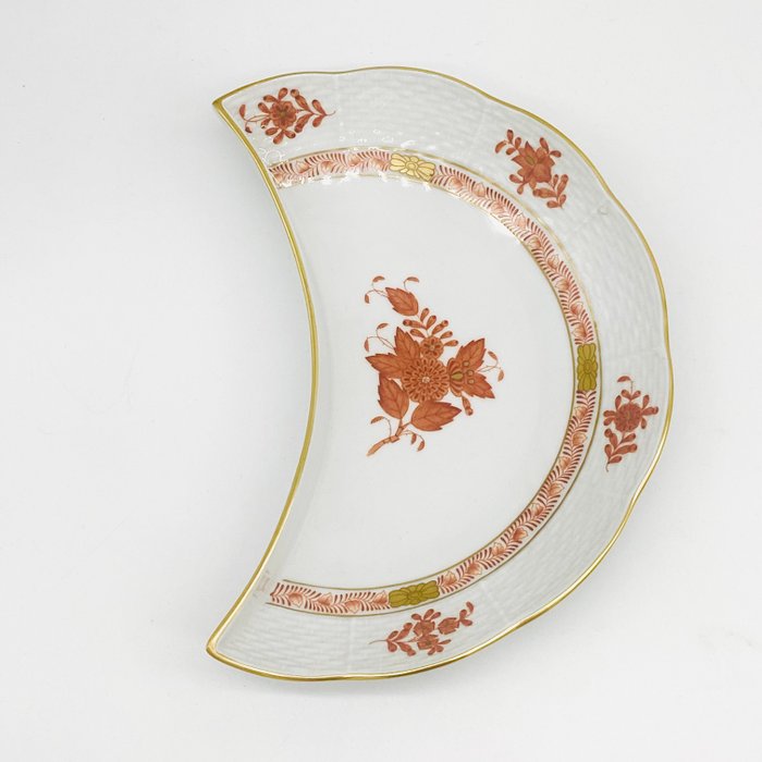 Herend - Tallerken (6) - Apponyi Orange - Porcelæn - Halvmåne skål