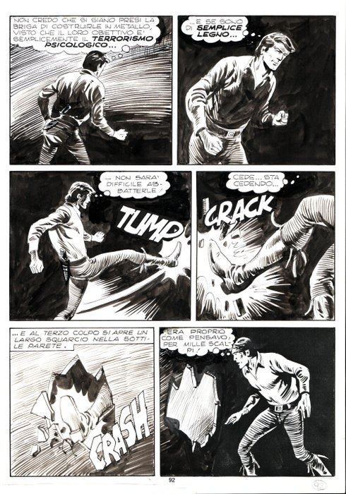 Donatelli, Franco - 5 Original page - Zagor #208 - "gli aguzzini" - 1982