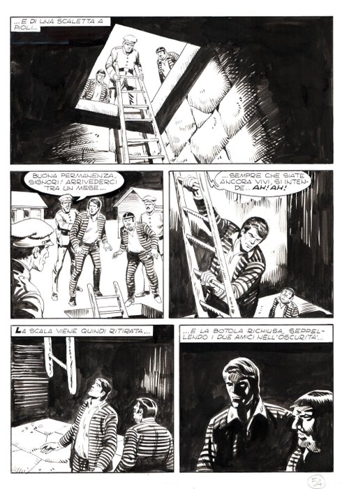 Donatelli, Franco - 5 Original page - Zagor #208 - "gli aguzzini" - 1982