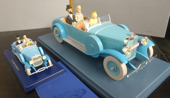 Tintin - 2 auto 1/24 + 1/43 la torpedo du dr finley dans les cigare du pharaon