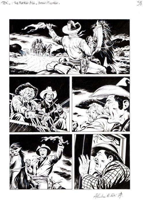 Piccinelli, Alessandro - 3 Original page - Tex Maxi #27 - "i tre fratelli Bill" - 2020