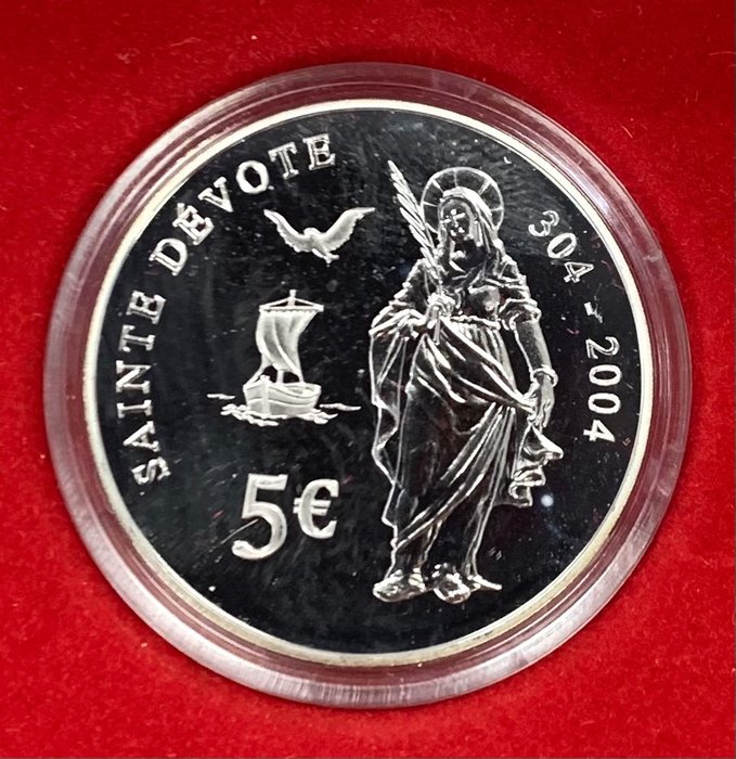 Monaco. Proof Set 2004 (incl. 5 euro argent)