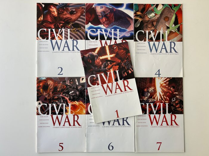 Civil War #1-#7 - Civil War - 7 Comic, Complete series - Første udgave - 2006