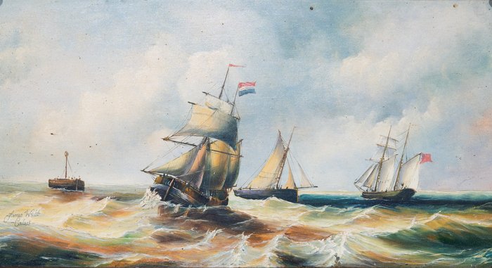 James Webb (1825–1895) (after) - Zeegezicht "Calais"