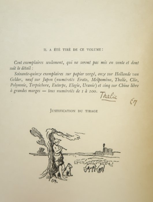 Signé; Emile Henriot - Eurynice [ex de la Comtesse de Noailles] - 1907