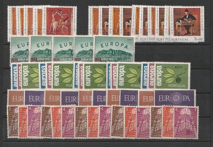 Europa CEPT 1960/1976 - Kultur - 25 betere complete sets, Portugal 1976 incl fosforzegel