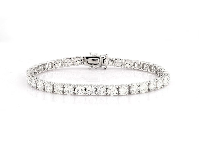 Armbånd - 18 kraat Hvidguld -  13.04ct. tw. Diamant (Laboratoriedyrket)