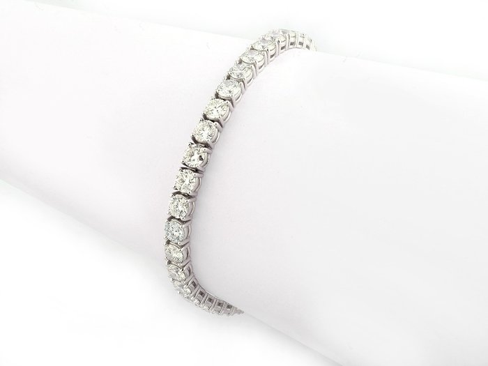 Armbånd - 18 kraat Hvidguld -  13.04ct. tw. Diamant (Laboratoriedyrket)