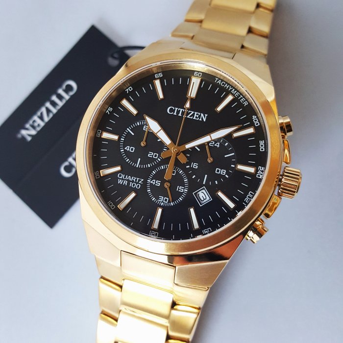 Citizen - Chronograph - Multifunction - Gold - Ingen mindstepris - Mænd - Ny