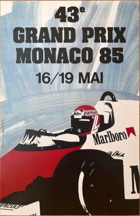 Anonymous - Poster pubblicitario- GP Monaco 1985- (After) - 1980‹erne