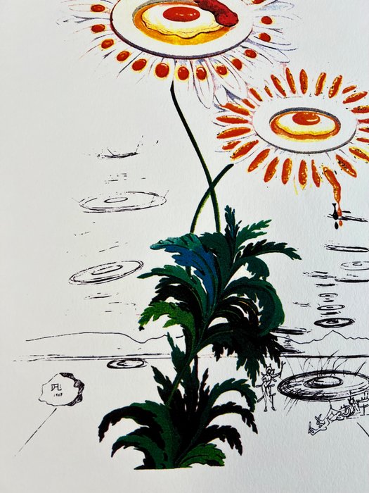 Salvador Dali (1904-1989) - Fried Egg Daisies - Lithograph 1979