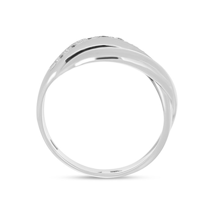 Ring - 18 kraat Hvidguld -  0.09ct. tw. Diamant (Natur)