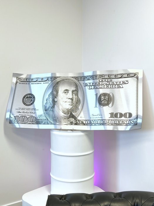 Suketchi - Silver Money Crumple - Pop Art