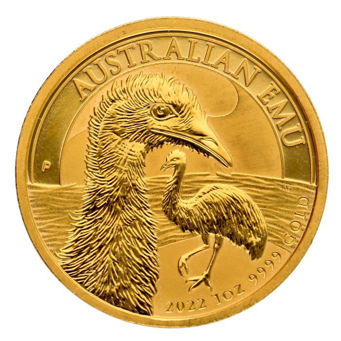 Australien. 100 Dollars 2022 "Australian Emu", 1 Oz (.999)