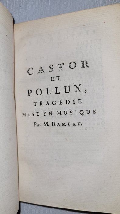 Pierre Joseph Bernard / Rameau - Œuvres complètes : L'art d'aimer / Castor et Pollux / Les surprises de l'amour. - 1851