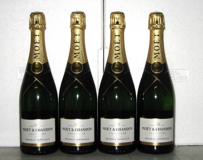 Moët  Chandon, Réserve Impérial - Champagne Extra Brut - 4 Flasker (0,75 L)