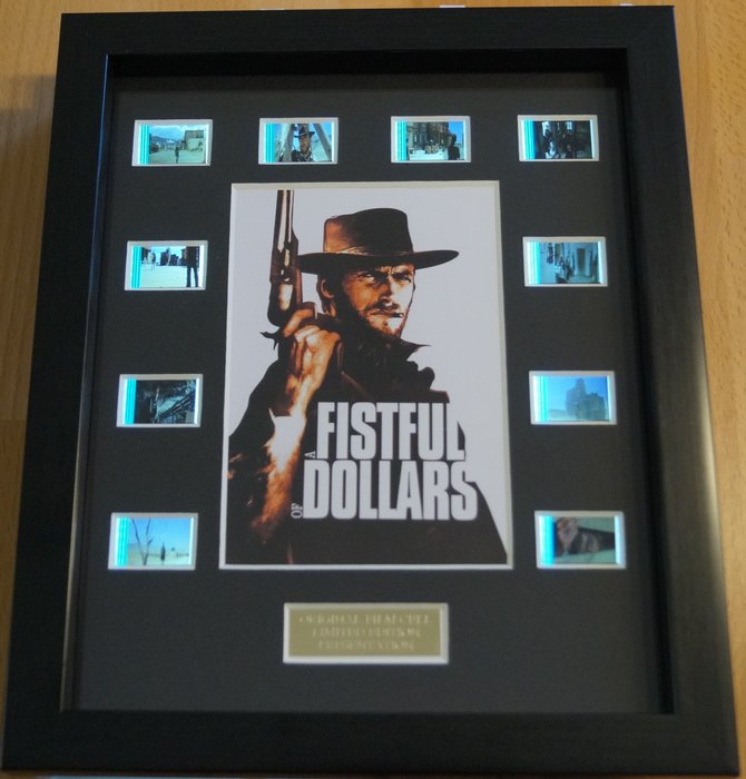 Fistful Of Dollars - Clint Eastwood - limited edition - Film Cell Display 35mm with COA + with translucent frame